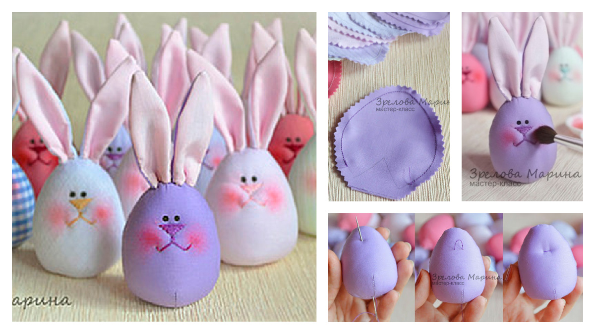 Fabric Easter Egg Bunny Free Sewing Pattern