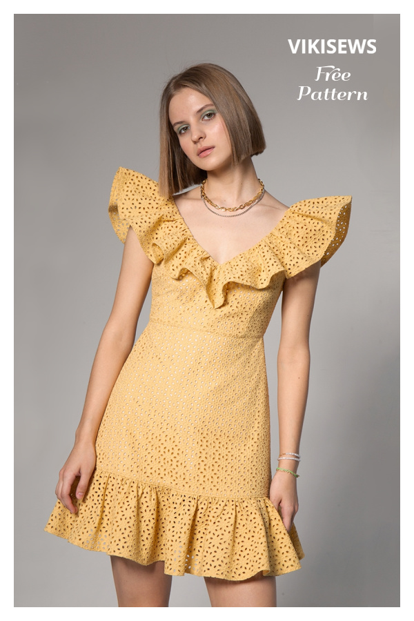 Fabric Milana Dress Free Sewing Pattern f1