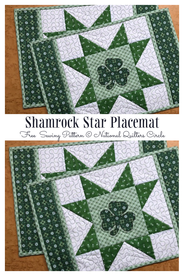 Shamrock Star Placemat Free Sewing Patterns