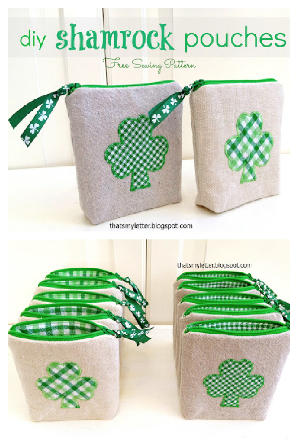 St Patrick’s Day Gift Bag Free Sewing Patterns