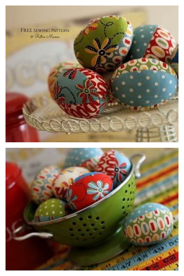 Vintage Fabric Easter Egg Free Sewing Patterns