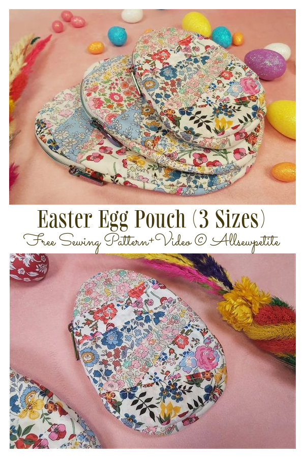 Fabric Easter Egg Pouch Free Sewing Pattern + Video
