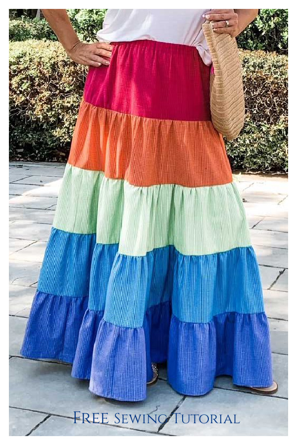 Multi-tiered Maxi Skirt Free Sewing Pattern