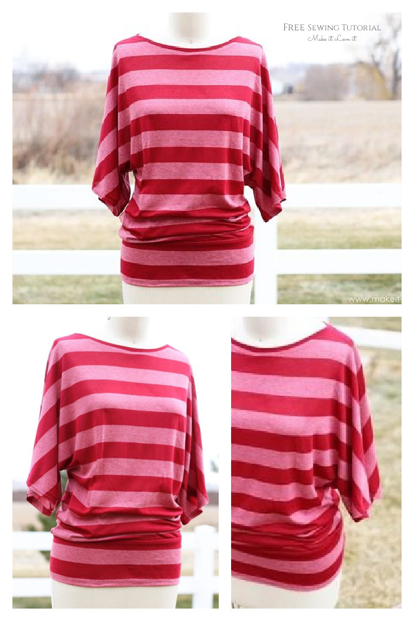 Simple Fabric Dolman Top Free Sewing Pattern
