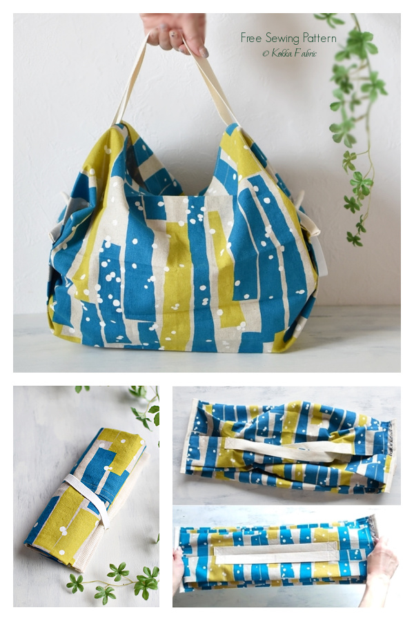 Easy-To-Fold Reusable Bag Free Sewing Pattern