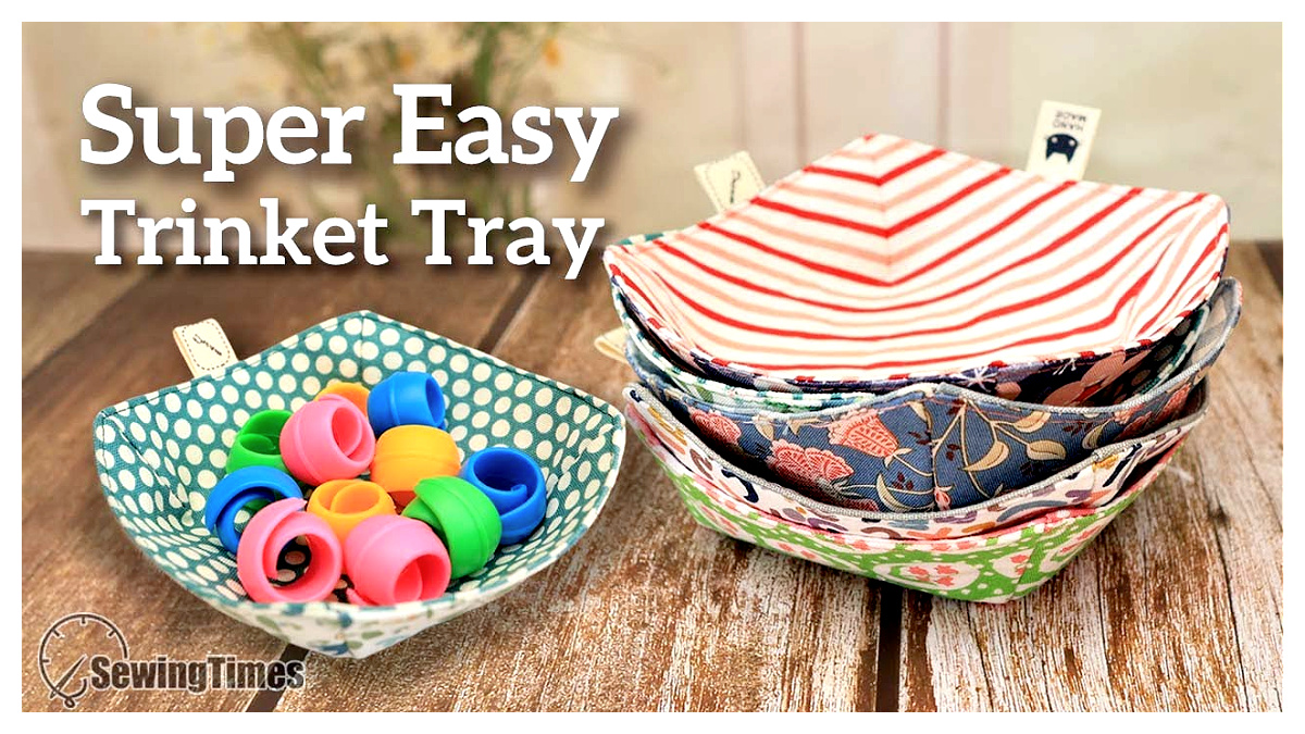 Super Easy Fabric Trinket Tray Free Sewing Pattern