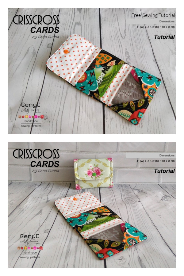 Criss Cross Cards Pouch Free Sewing Pattern