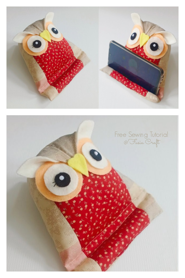 Fabric Owl Mobile Stand Free Sewing Tutorial Video