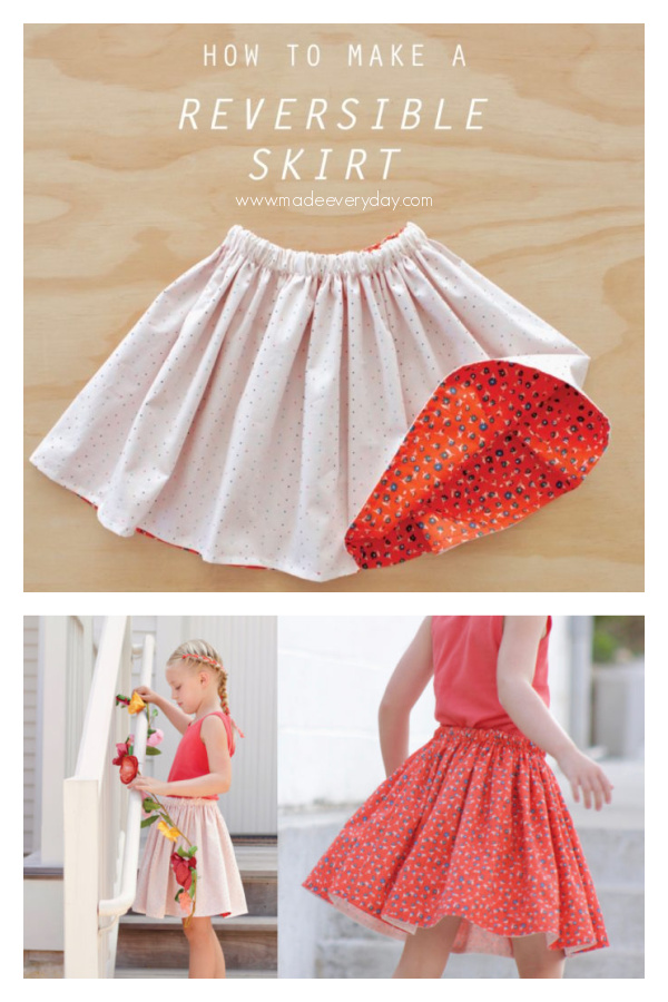 Fabric Reversible Skirt Free Sewing Pattern