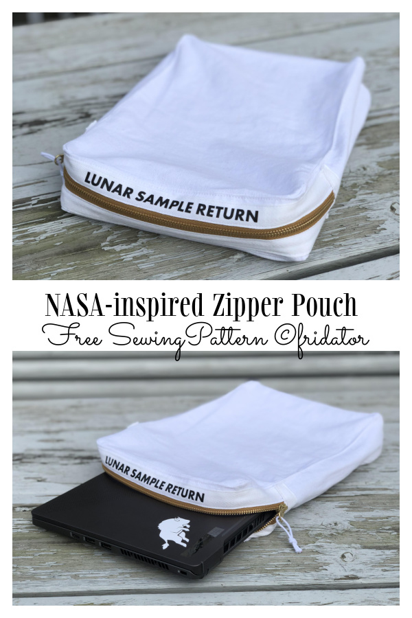 NASA-inspired Zipper Pouch Free Sewing Pattern
