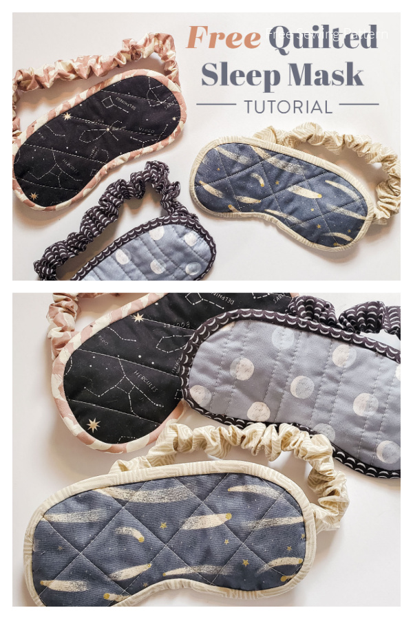 Quilted Sleep Mask Free Sewing Pattern