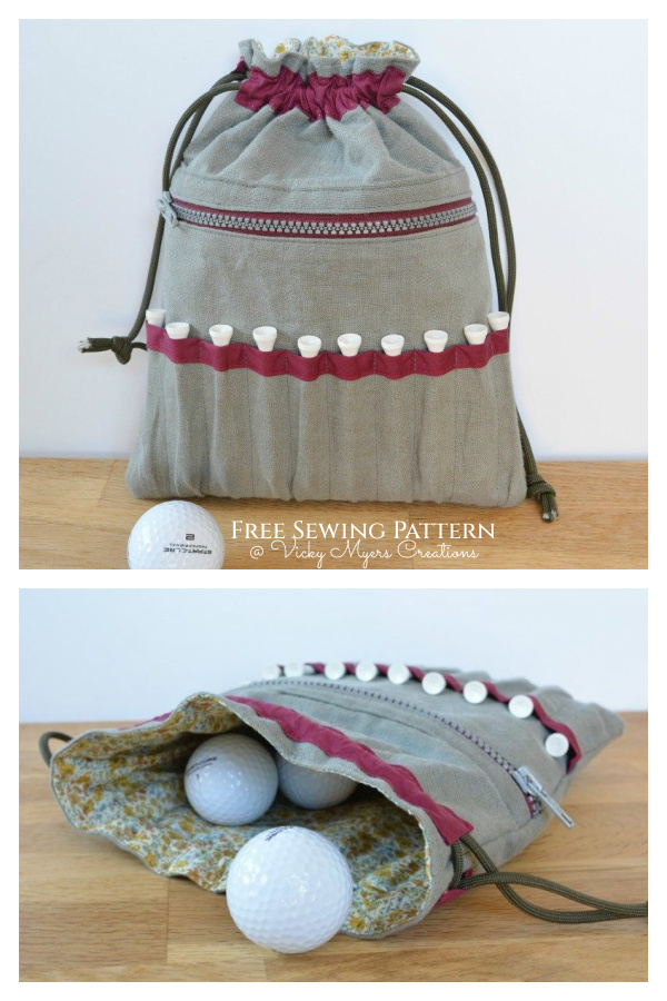 Fabric Golf Gift Bag Free Sewing Pattern