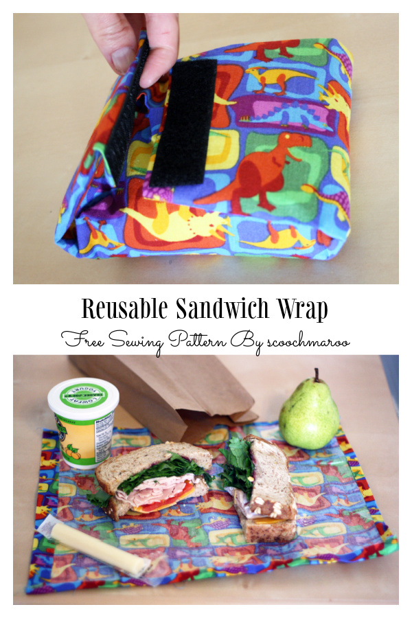 Reusable Sandwich Wrap Free Sewing Pattern 