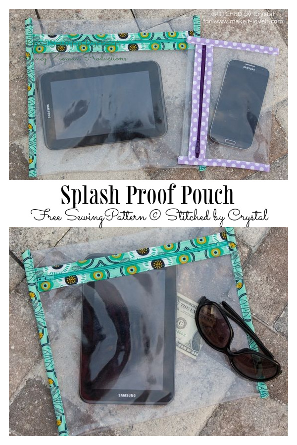 Splash Proof Pouch Free Sewing Pattern