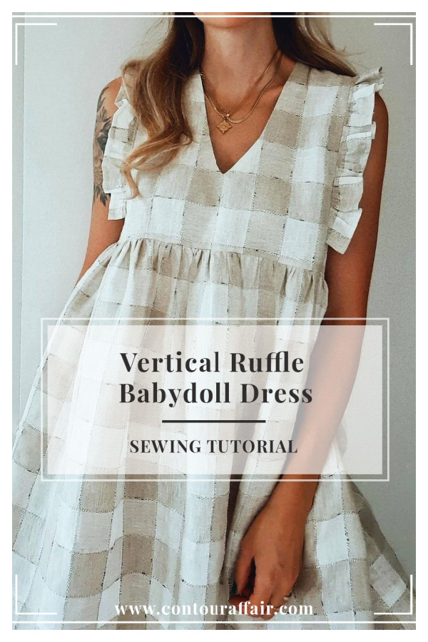 Vertical Ruffle Babydoll Dress Free Sewing Pattern