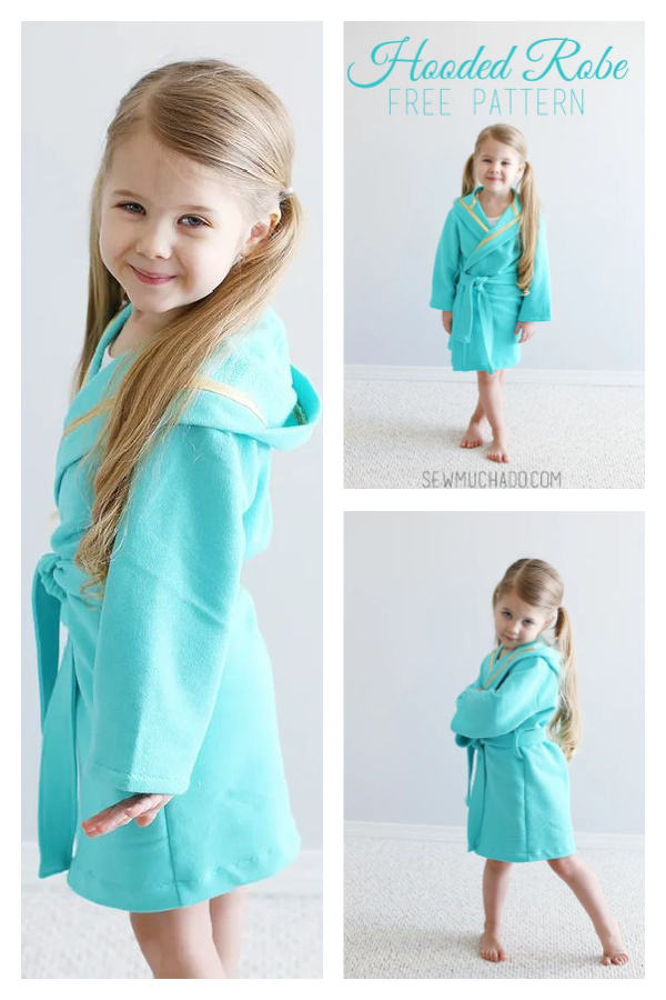 Fabric Hooded Robe Free Sewing Pattern 