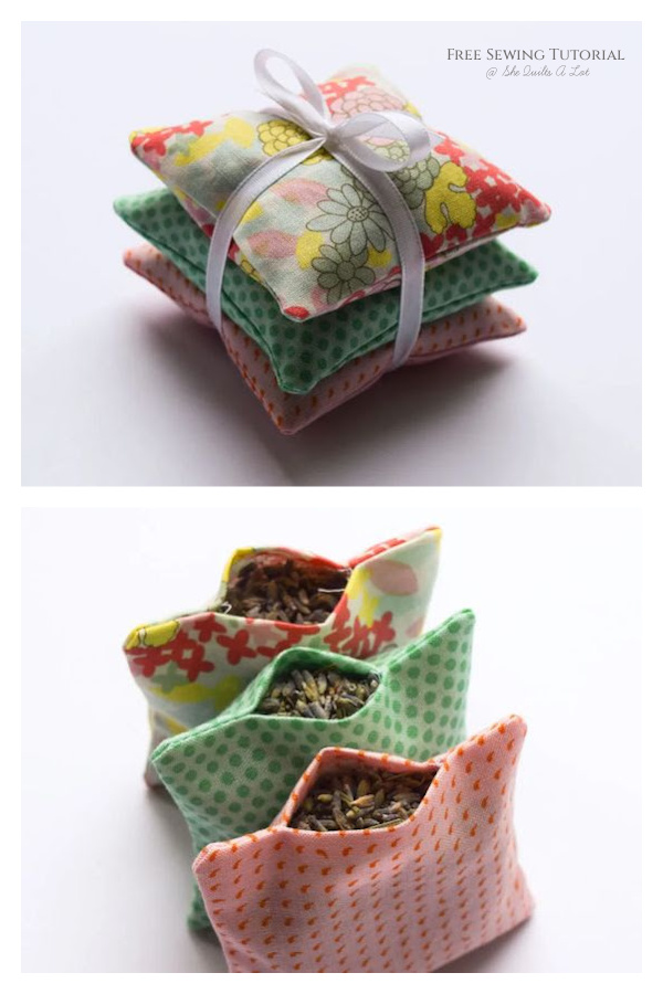 Quick Fabric Scrap Lavender Sachets Free Sewing Tutorial