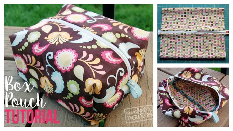 Fabric Box Pouch Free Sewing Pattern | Fabric Art DIY