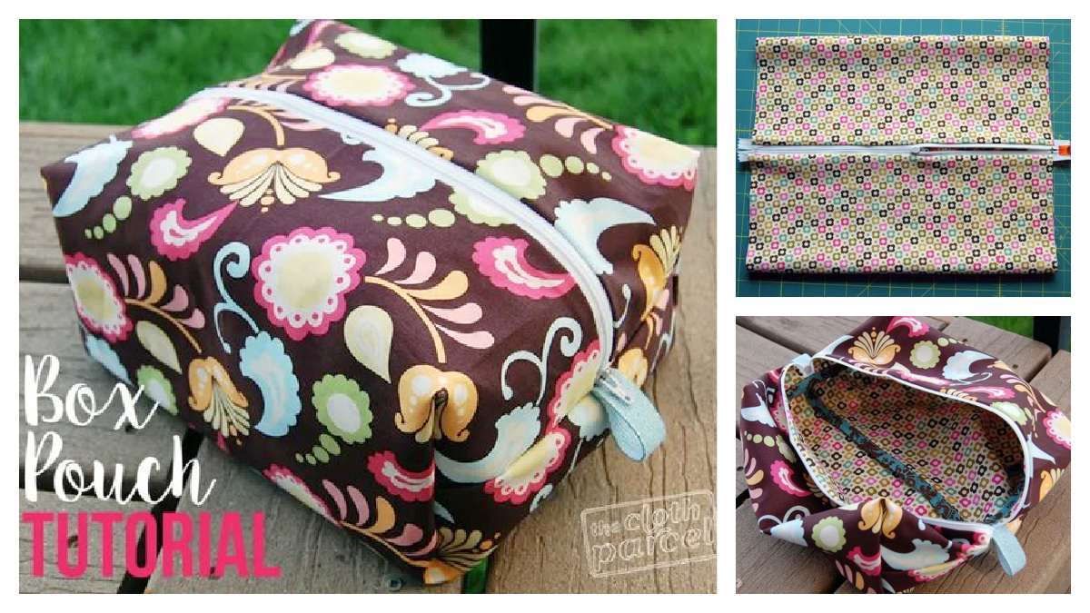 Fabric Box Pouch Free Sewing Pattern 