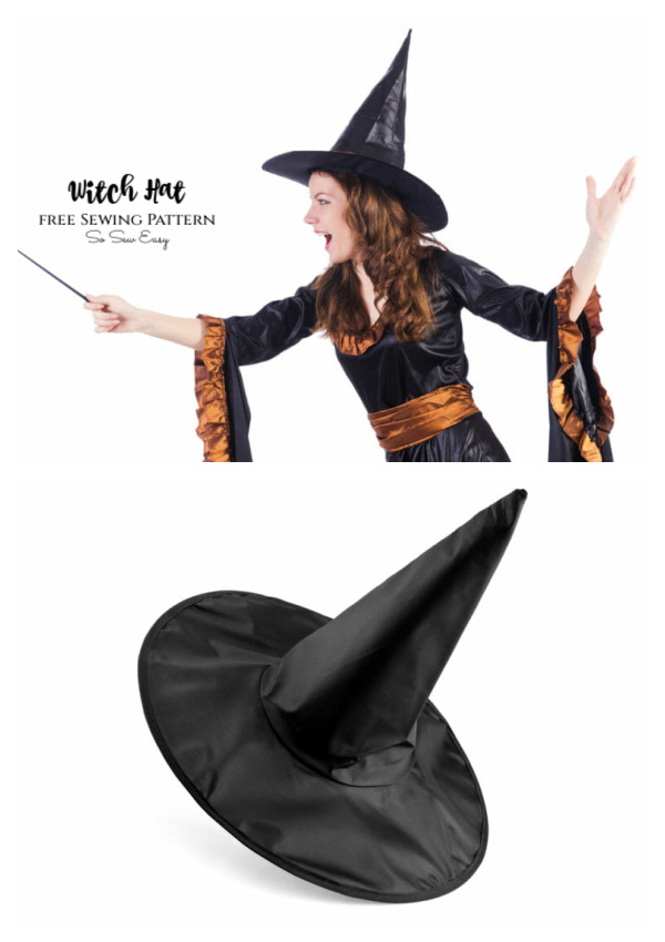 Halloween Witch Hat Free Sewing Pattern