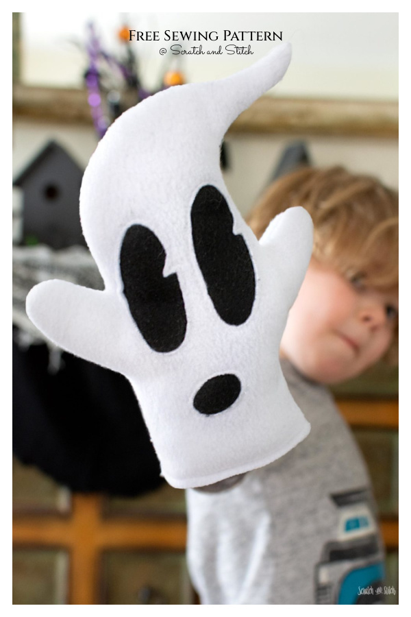Plush Ghost Puppet Free Sewing Pattern