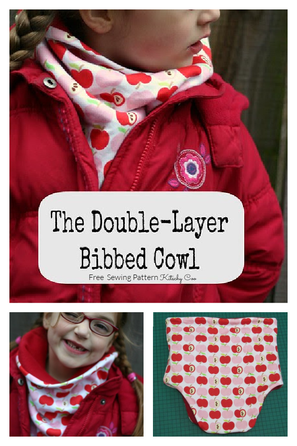 Double-Layer Bibbed Cowl Free Sewing Pattern