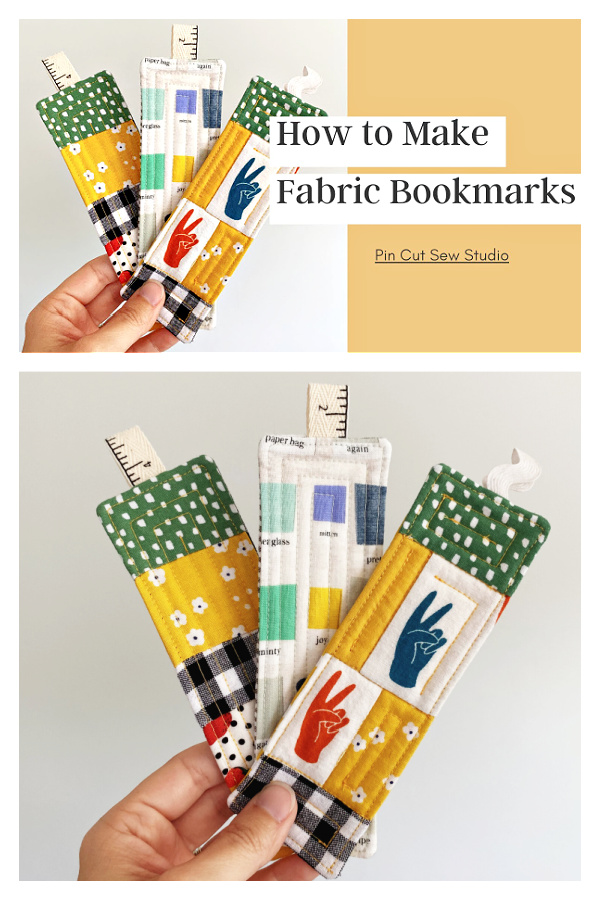Easy Quilted Fabric Bookmarks Free Sewing Tutorial 