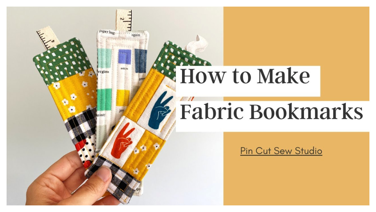 Easy Quilted Fabric Bookmarks Free Sewing Tutorial