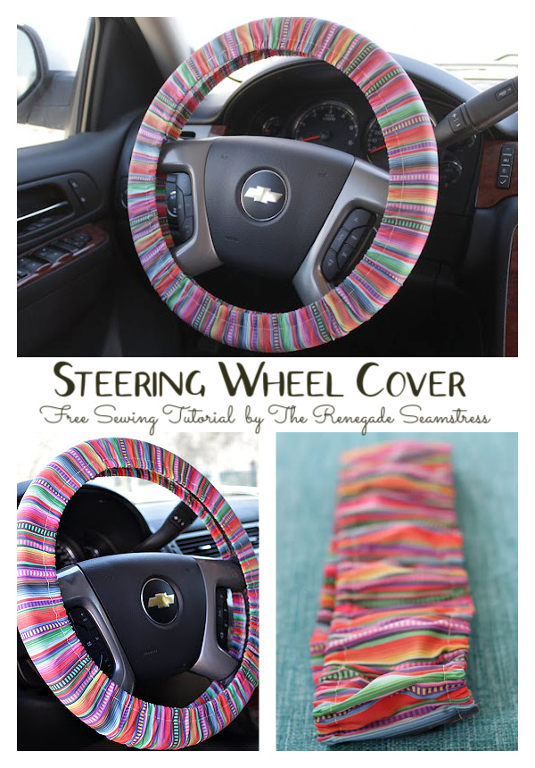 Fabric Steering Wheel Cover Free Sewing Pattern