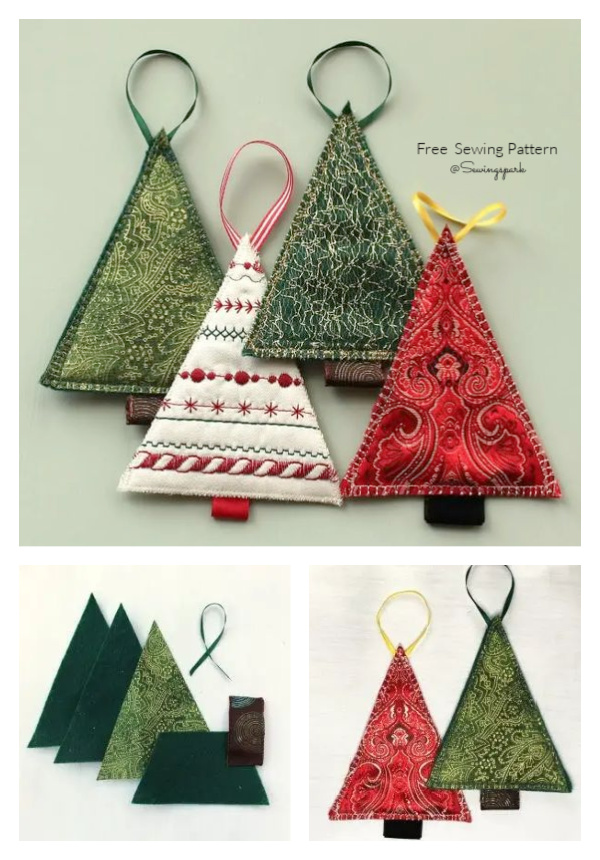 imple Christmas Tree Decoration Free Sewing Pattern