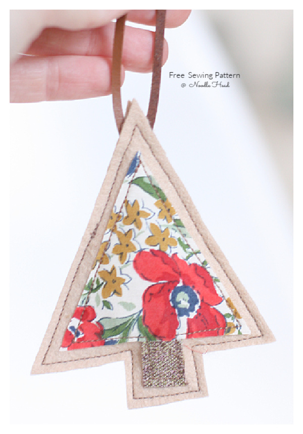Tiny Tree Christmas Ornament Free Sewing Pattern