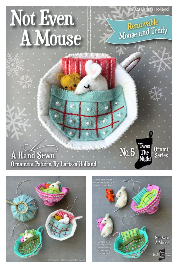 Not Even A Mouse Felt Ornament Sewing Pattern