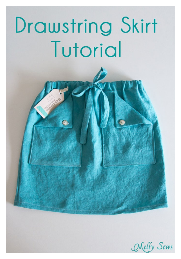 Fabric Drawstring Skirt Free Sewing Pattern