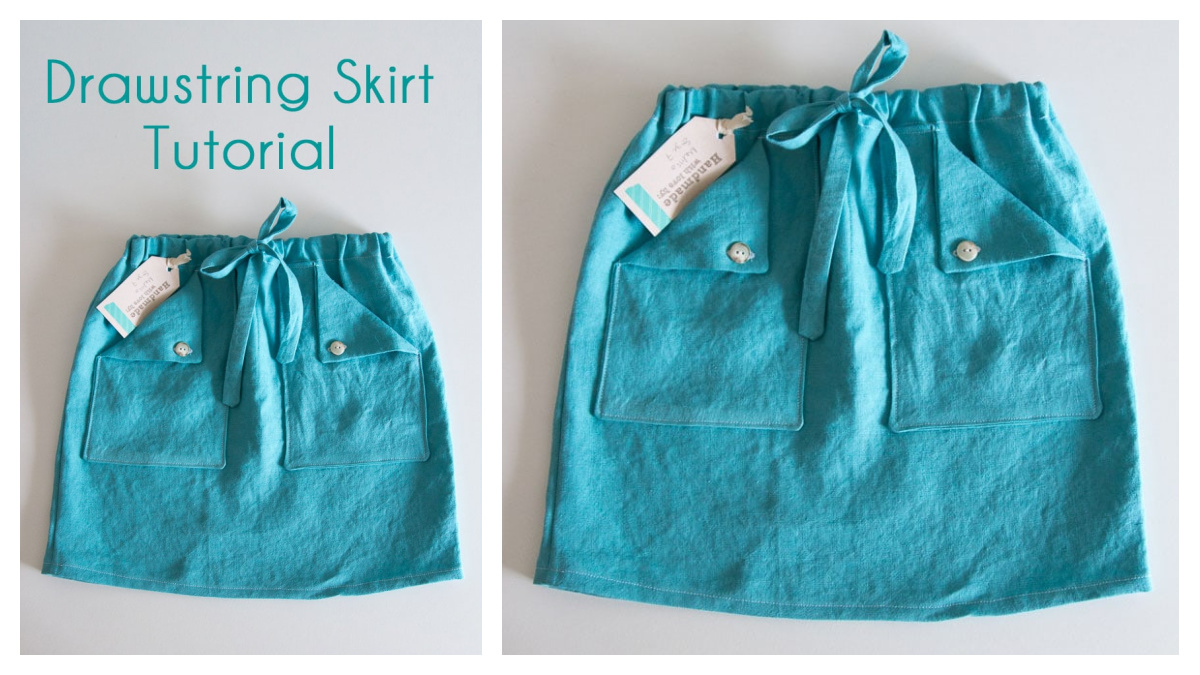 Fabric Drawstring Skirt Free Sewing Pattern
