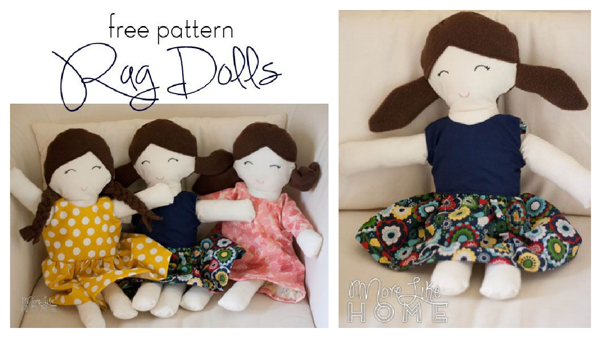 Fabric Rag Doll Free Sewing Pattern