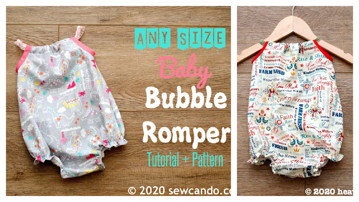 Any Size Baby Bubble Romper Free Sewing Pattern