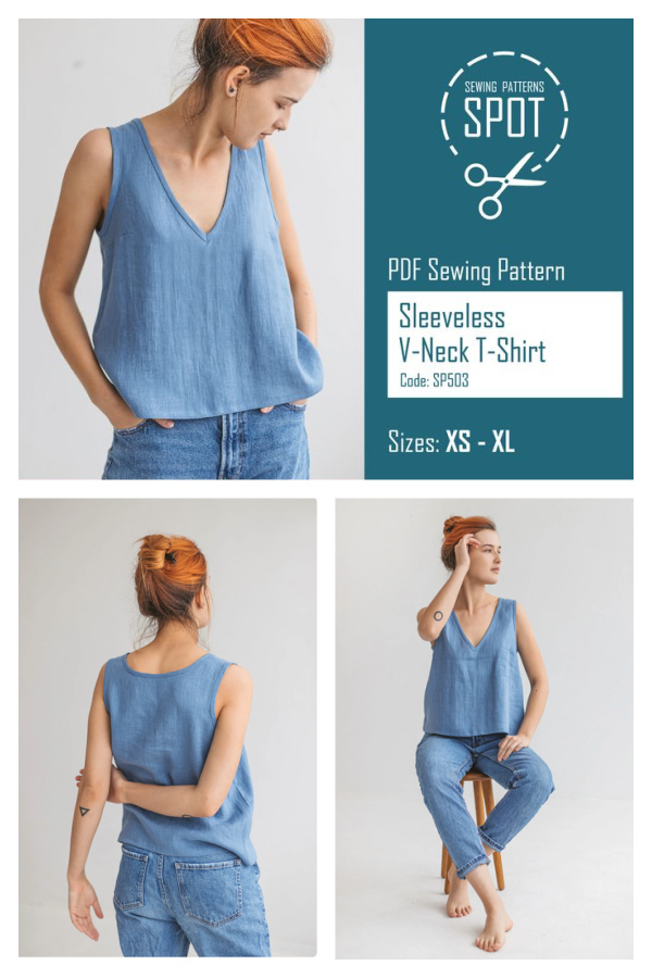 ANNA Fabric Linen Crop Top Sewing Pattern