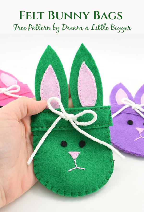 Easter Felt Bunny Bag Free Sewing Pattern