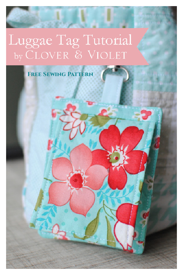 Fabric Luggage Tag Free Sewing Tutorial