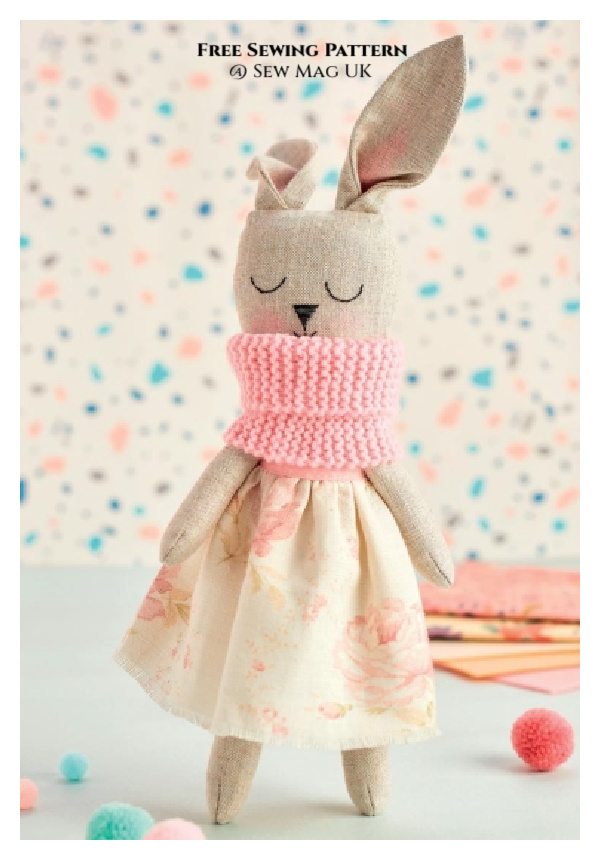 Fabric Toy Winnie the Bunny Free Sewing Pattern
