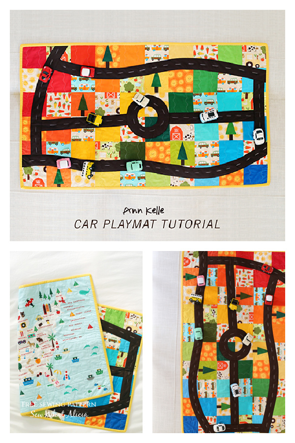 Fabric Toy Car Play Mat Free Sewing Pattern