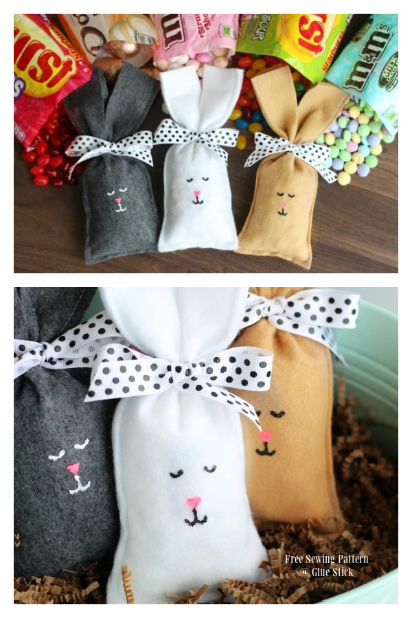 Felt Easter Bunny Treat Bag Free Sewing Patterns