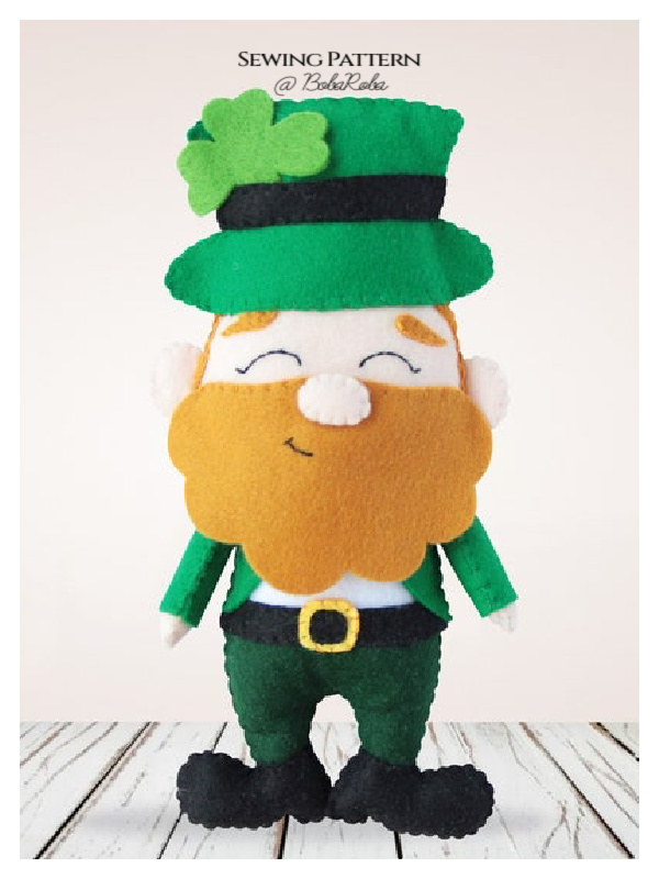 Felt Leprechaun Ornament Sewing Patterns