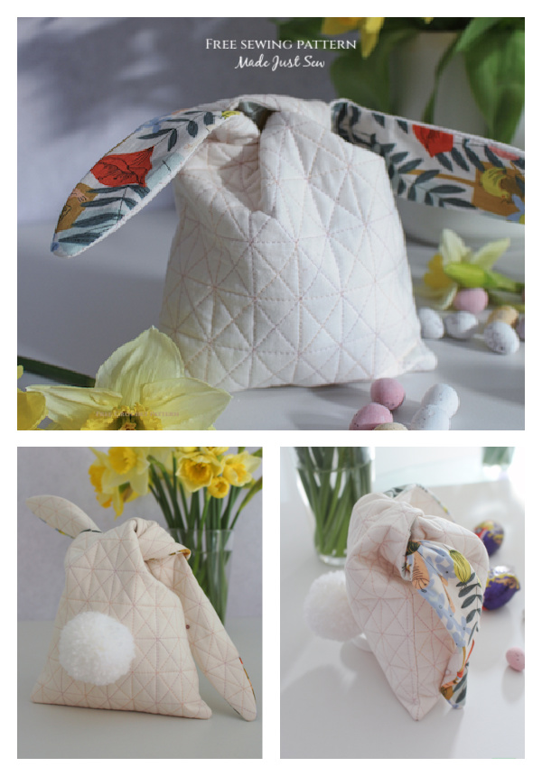 Quilted Bunny Treat Bag Free Sewing Pattern
