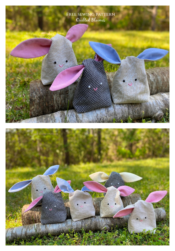 Quick Easter Bunny Treat Bag Free Sewing Pattern