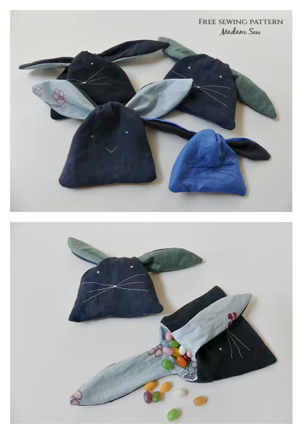 Easy, Reusable Bunny Snack Bag Free Sewing Pattern