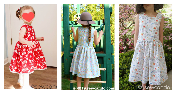 Sleeveless Sunday Girl’s Dress Free Sewing Patterns