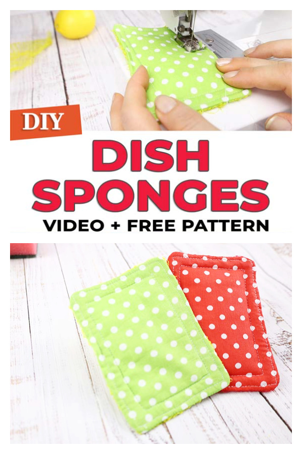 Zero Waste Fabric Kitchen Sponges Free Sewing Pattern