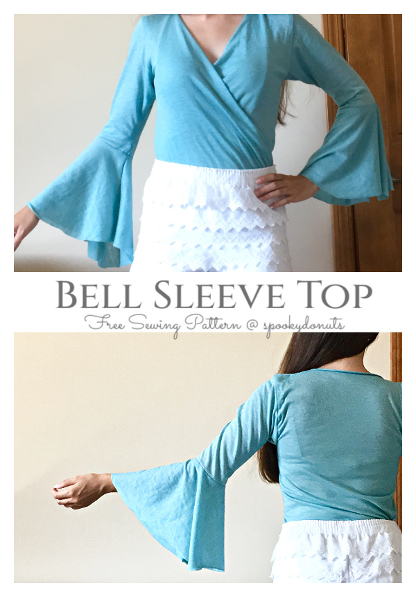 Bell Sleeve Top Free Sewing Pattern