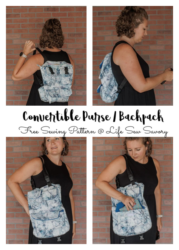 Convertible Purse / Backpack Free sewing pattern
